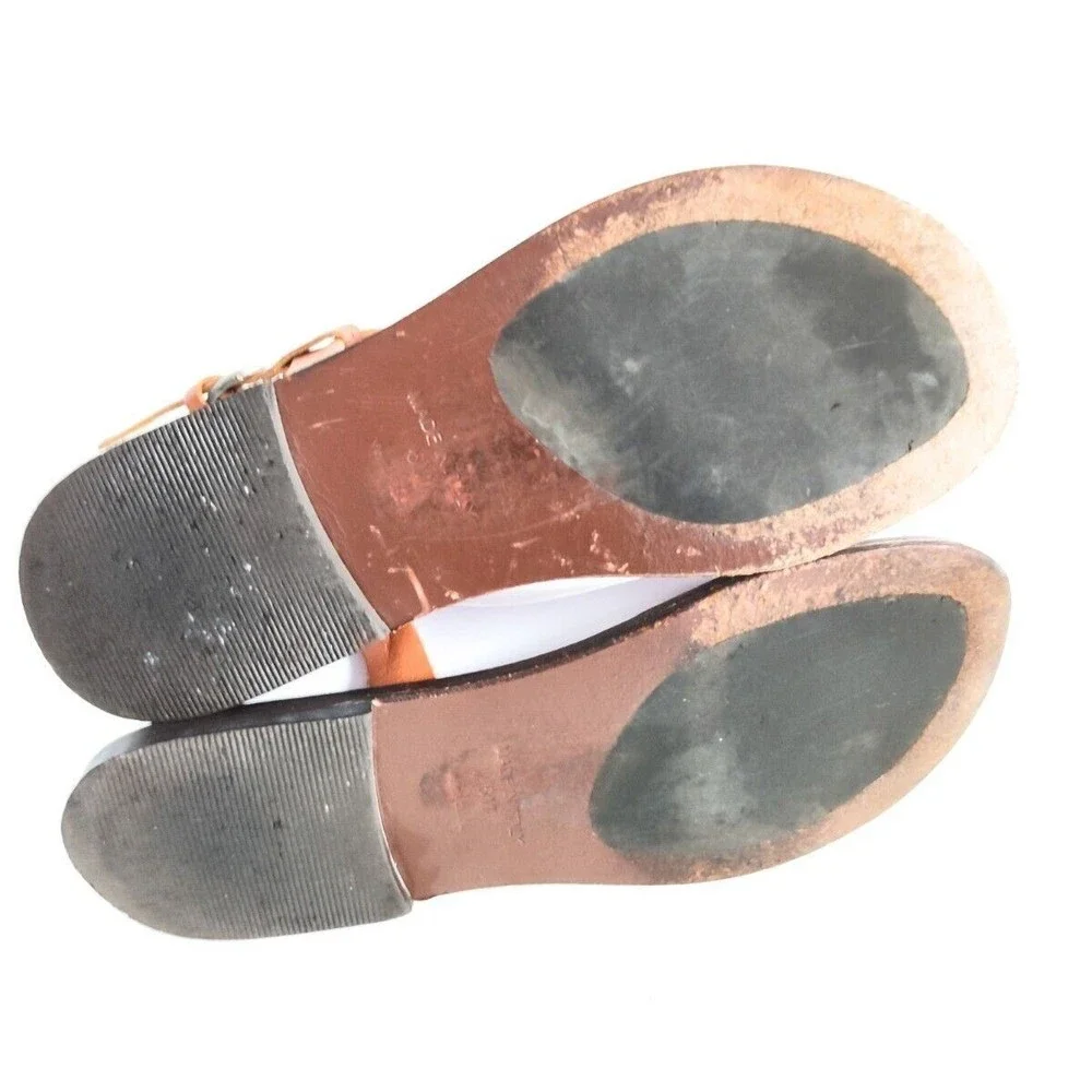Matisse Brown Tan Leather‎ Sole Thong Slingback Minimalist Sandals Size 6 Italy